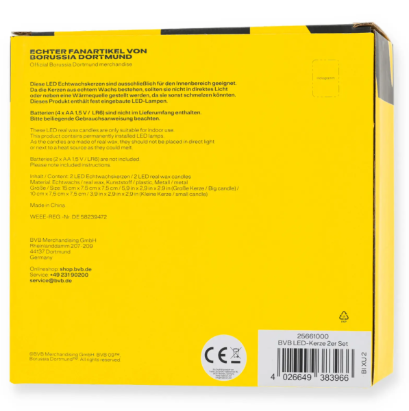 Borussia Dortmund - LED Kerze 2er Set